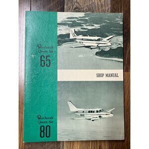 Vintage Beechcraft Queen Air 65 and Queen Air 80 Shop Manual 1963